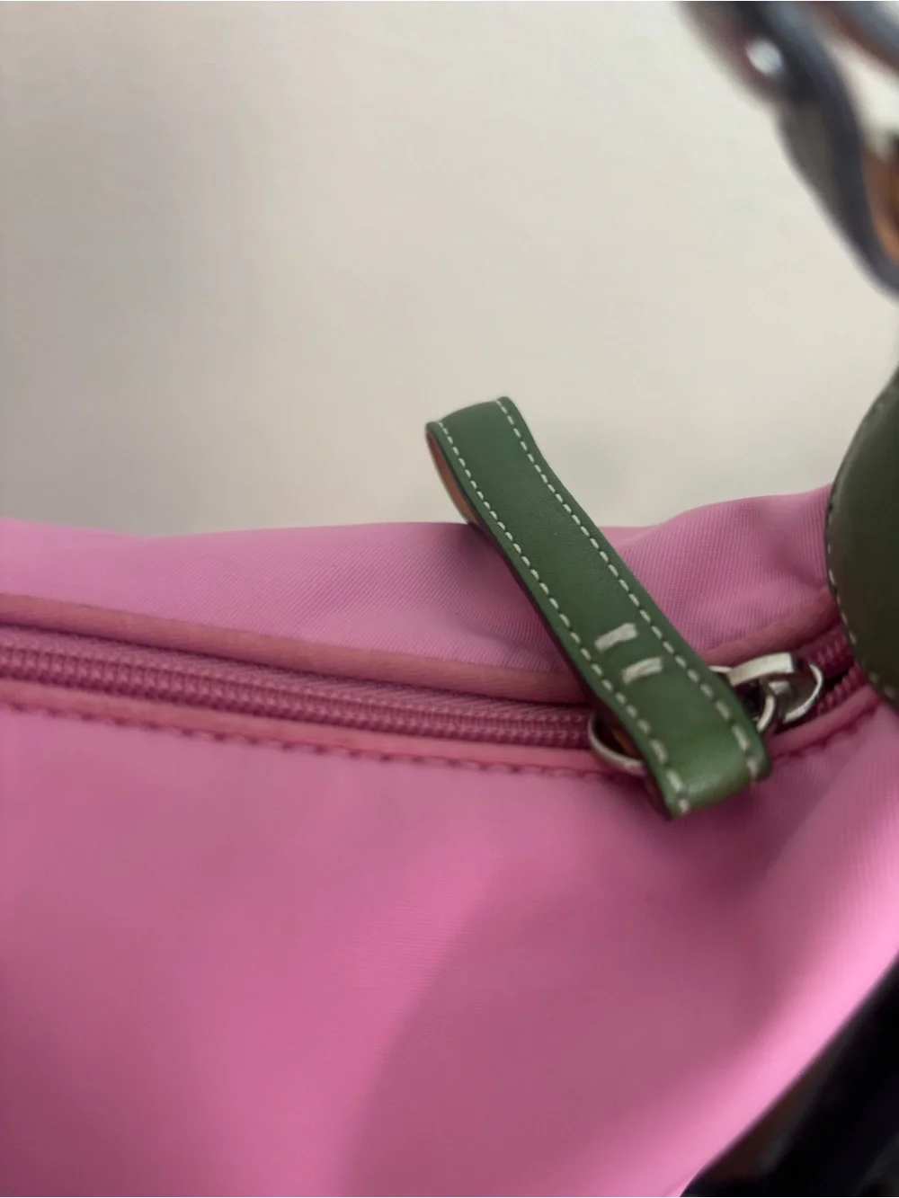 COACH Pink Mini Shoulder Bag with Green Trim